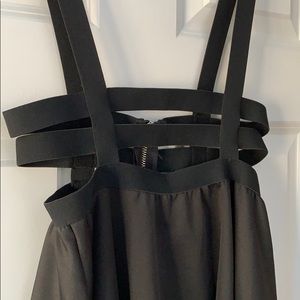 Choies Black Suspender Harness Flare Mini Skirt